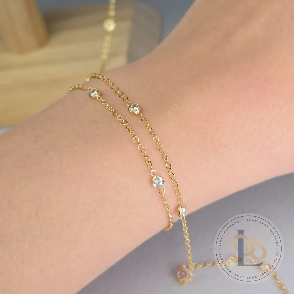 1.7mm Flat Cable Cubic Zirconia Chain - Image 5