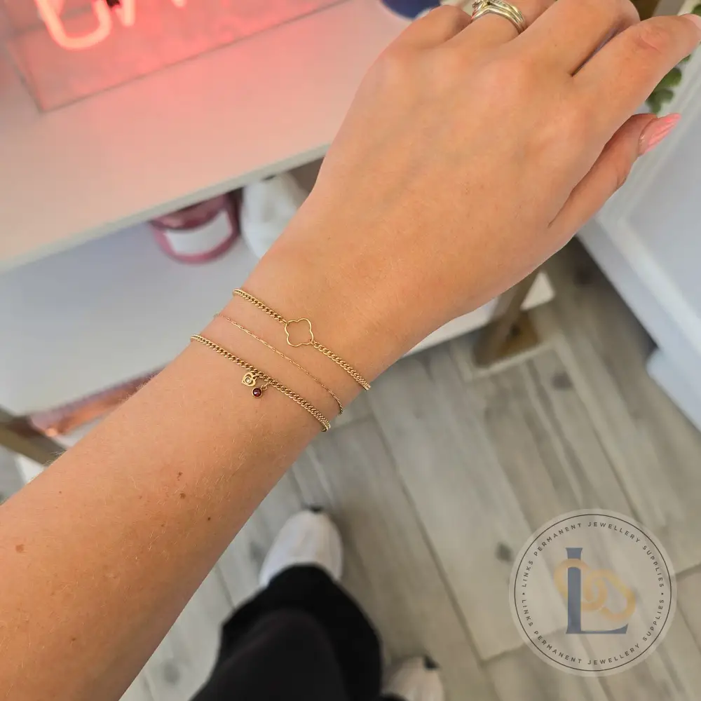 14k Gold Filled Clover Connector - Image 3