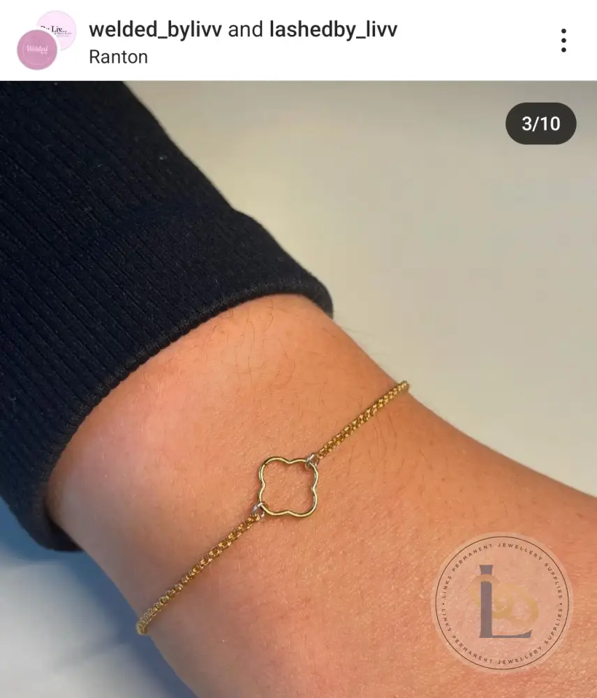 14k Gold Filled Clover Connector - Image 6