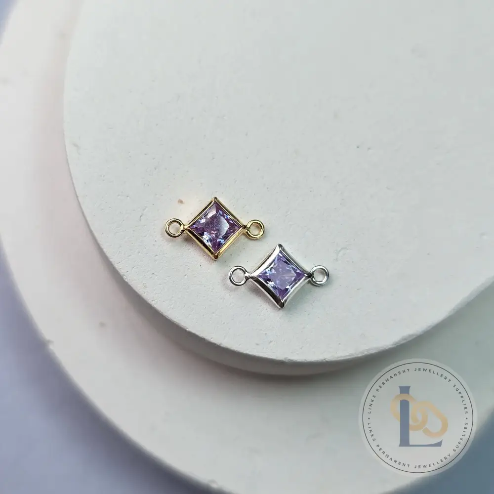 4mm Diamond Birthstone Connector - Image 12