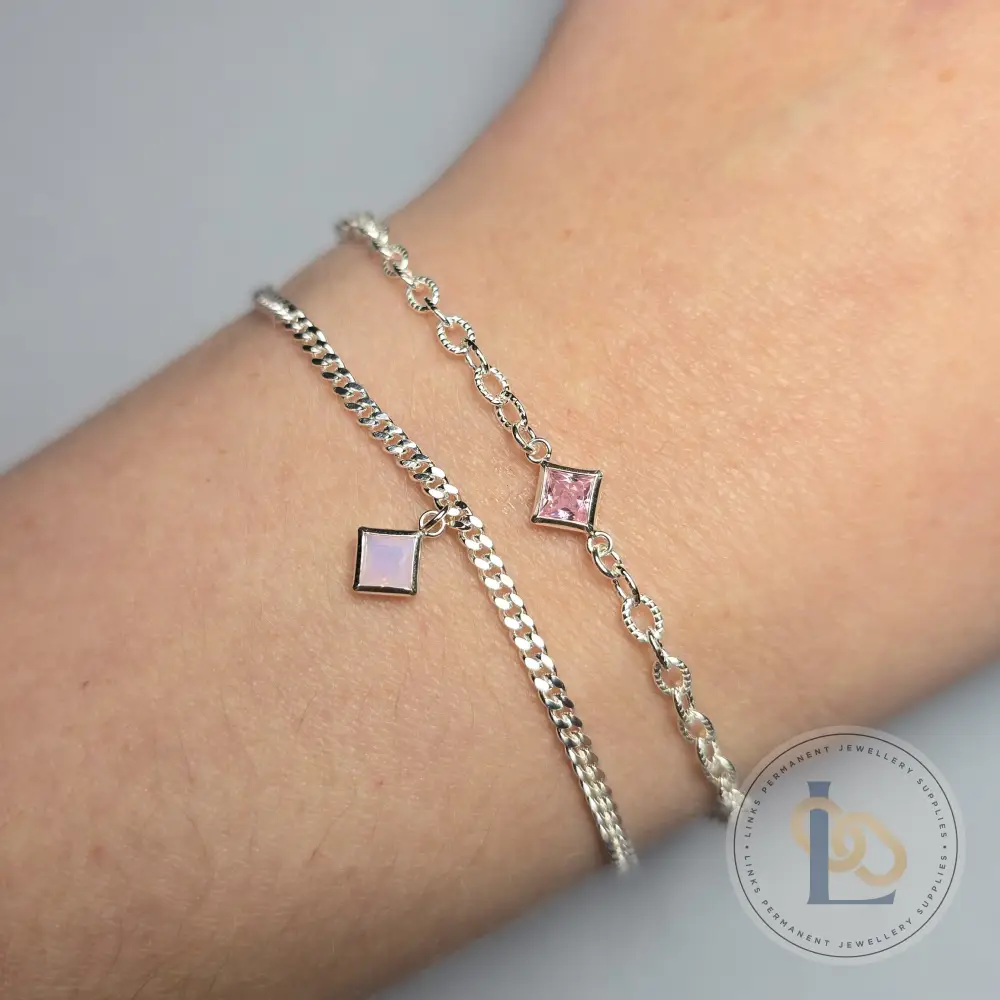 4mm Diamond Birthstone Connector - Image 3