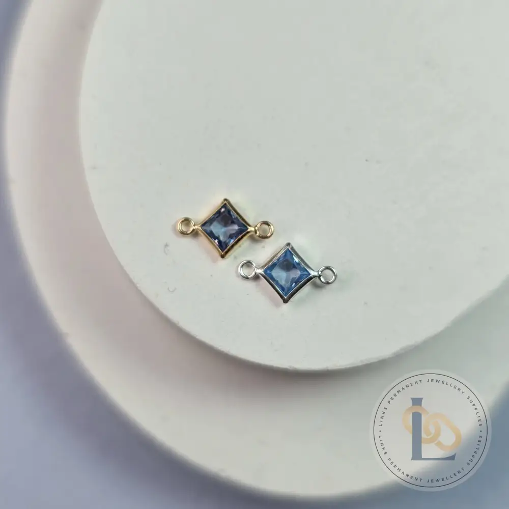 4mm Diamond Birthstone Connector - Image 4
