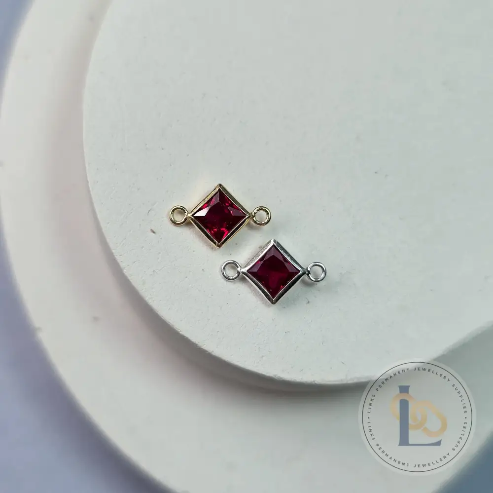 4mm Diamond Birthstone Connector - Image 6