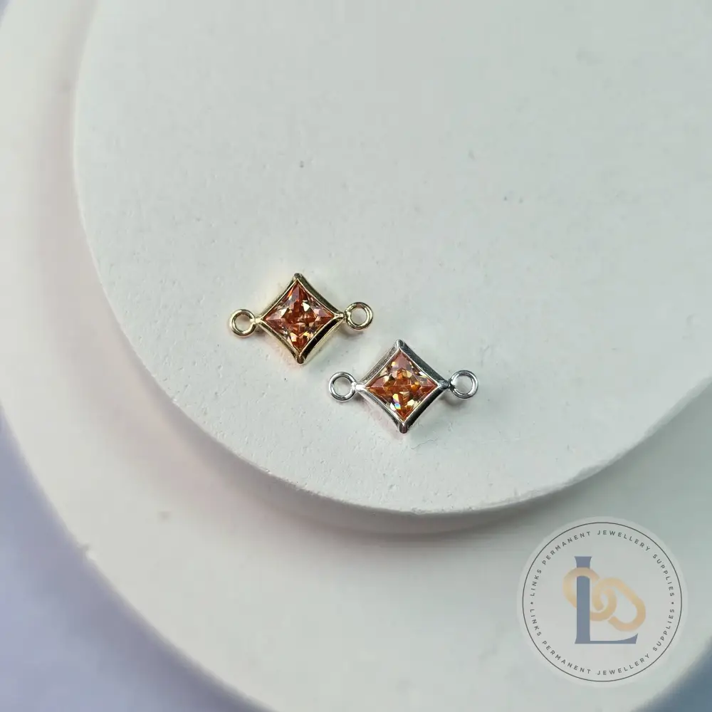 4mm Diamond Birthstone Connector - Image 8