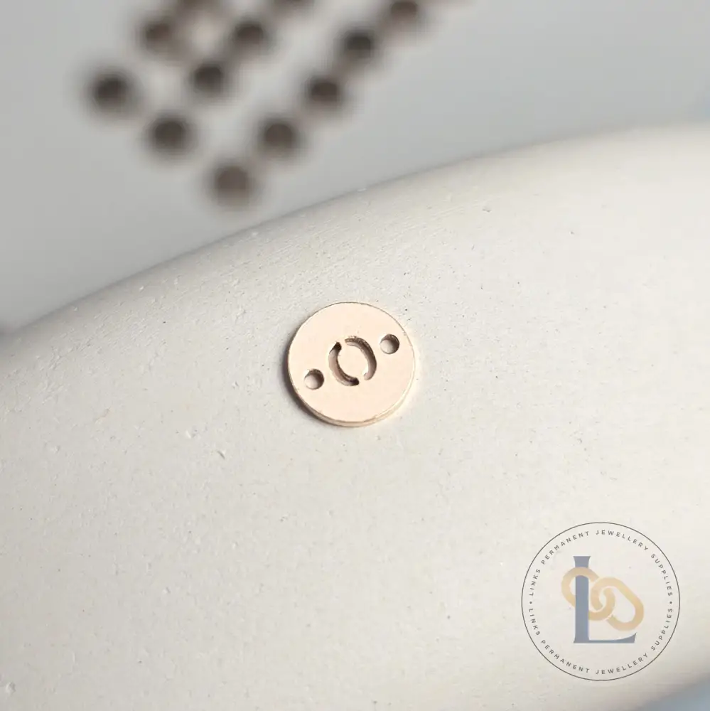 14k Gold Filled Round Initial Connector Charm - Image 19