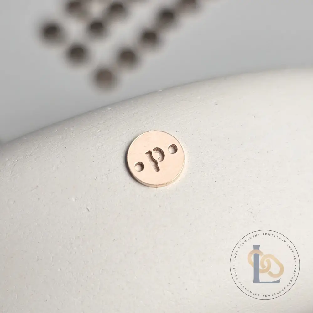 14k Gold Filled Round Initial Connector Charm - Image 20