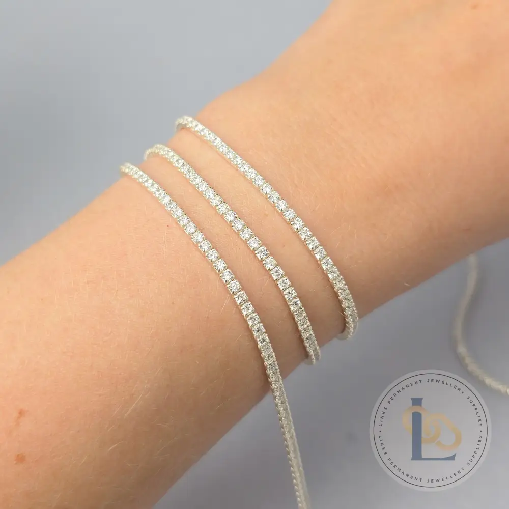 2mm Clear CZ Tennis Chain - Image 5