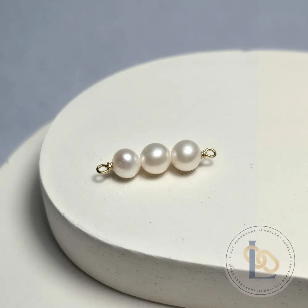 3 Freshwater Pearl Connector Charm - Image 3