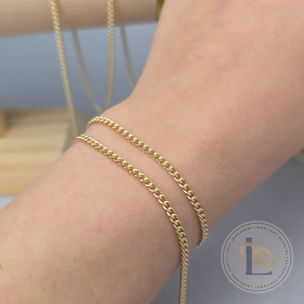 2.7mm 14k Gold Filled Cuban Curb Chain - Image 3