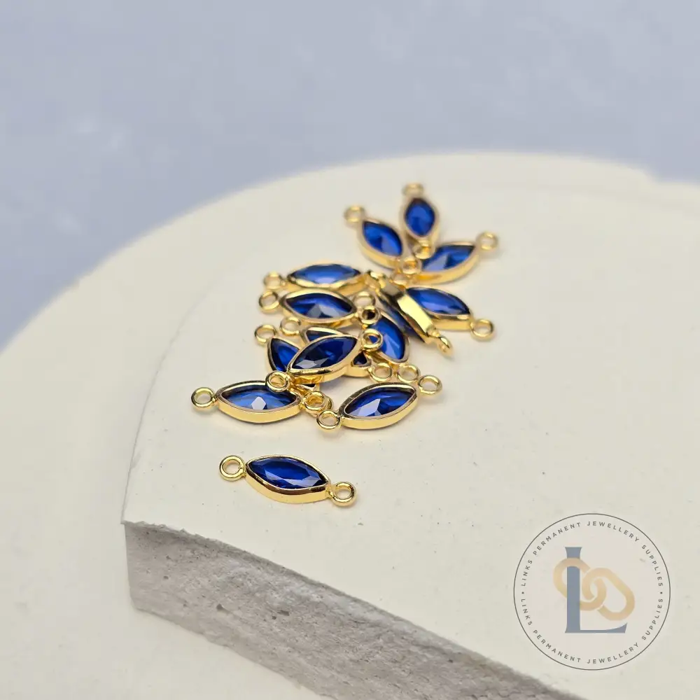 6mm Marquise Birthstone Connector - Image 11
