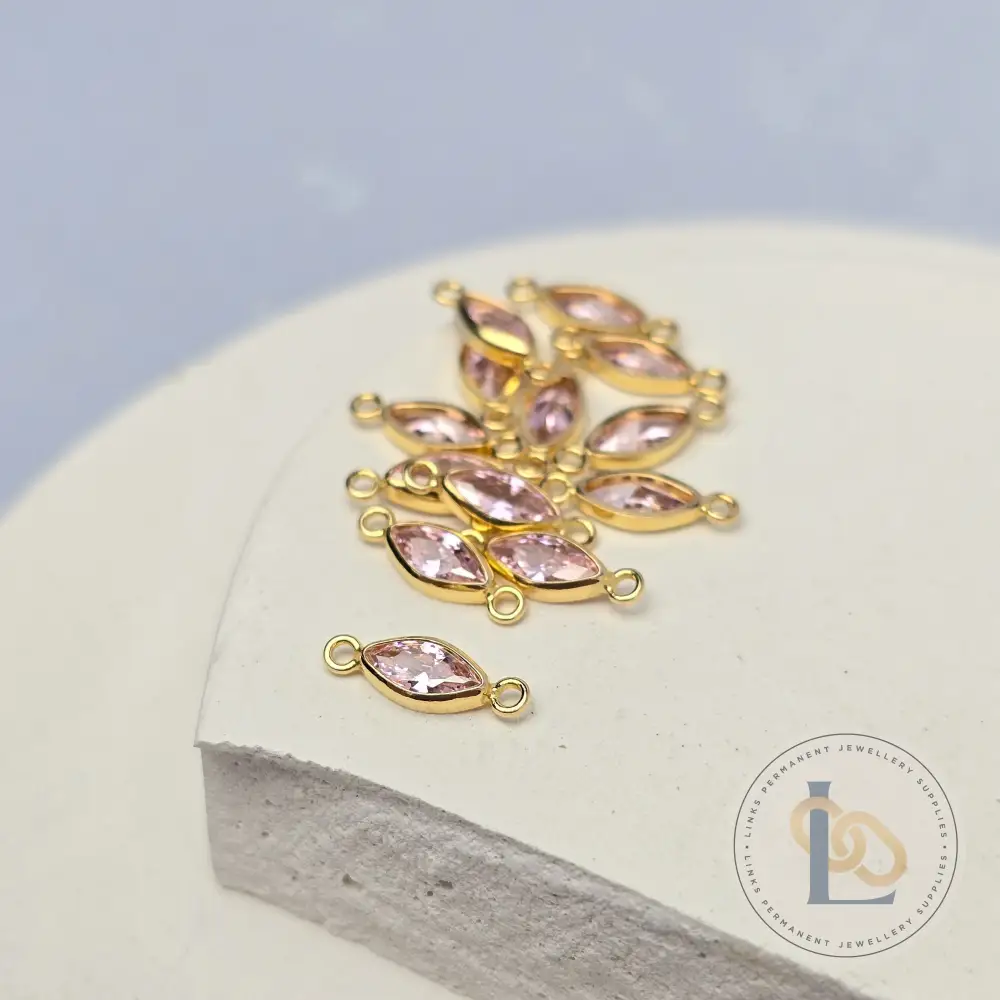 6mm Marquise Birthstone Connector - Image 12