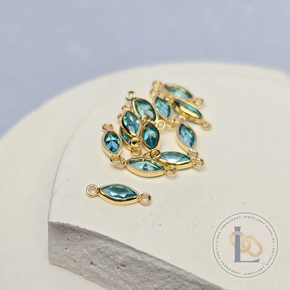 6mm Marquise Birthstone Connector - Image 14