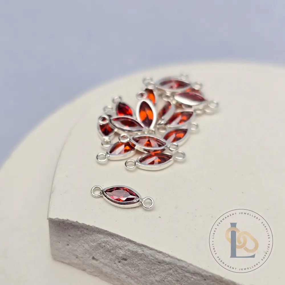 6mm Marquise Birthstone Connector - Image 16