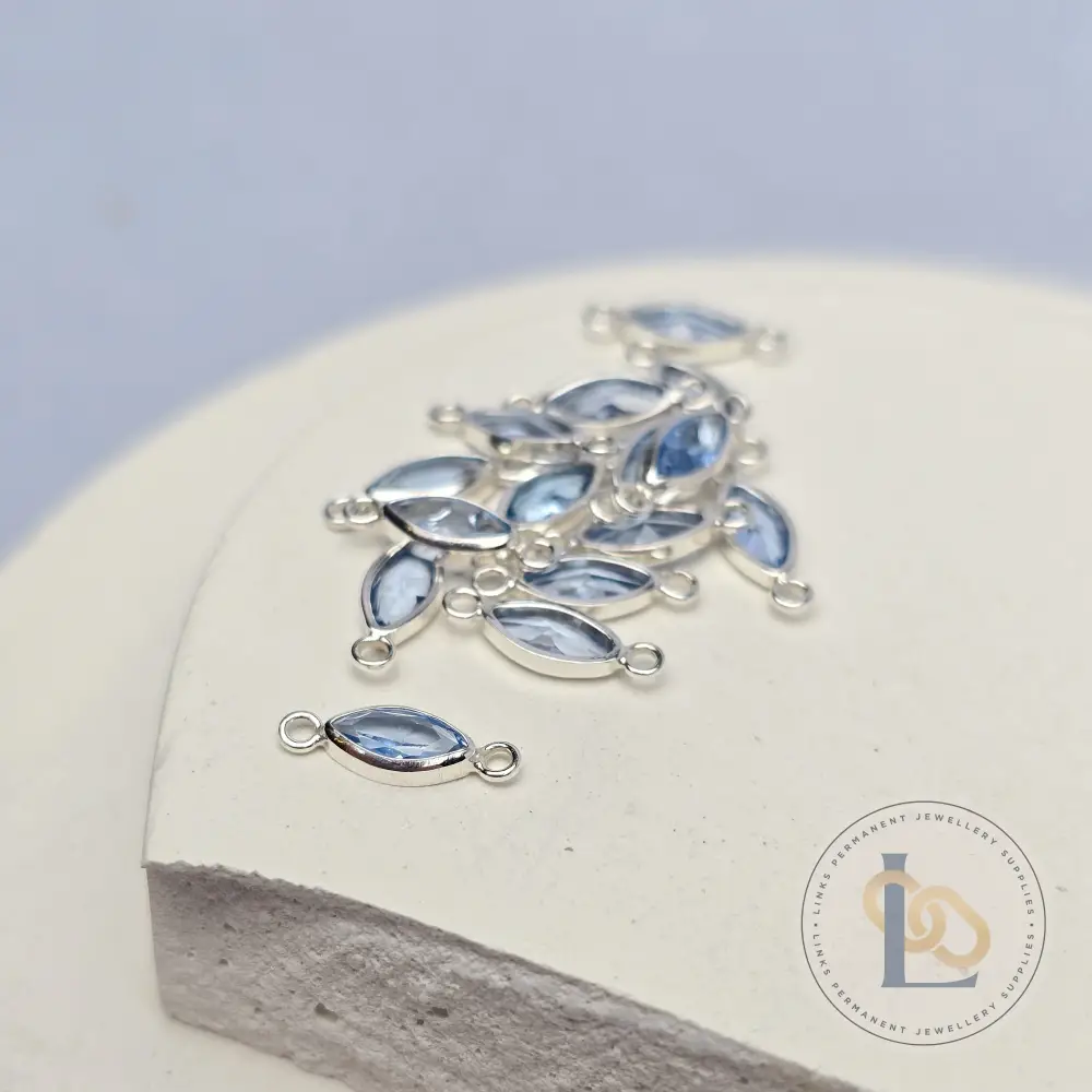 6mm Marquise Birthstone Connector - Image 18