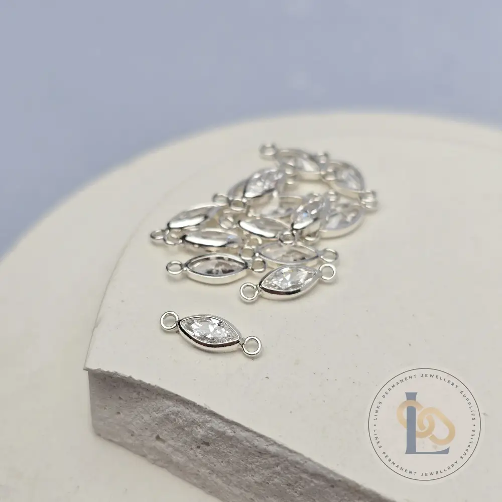 6mm Marquise Birthstone Connector - Image 19