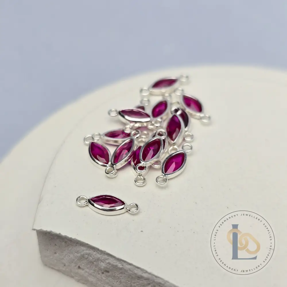 6mm Marquise Birthstone Connector - Image 22