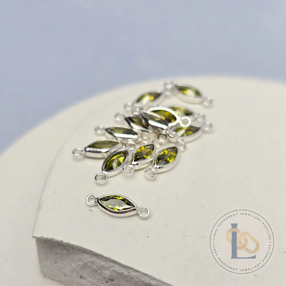 6mm Marquise Birthstone Connector - Image 23