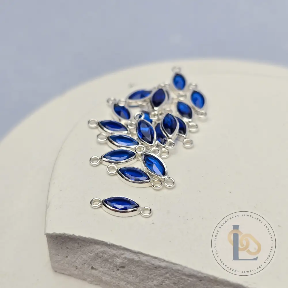 6mm Marquise Birthstone Connector - Image 24