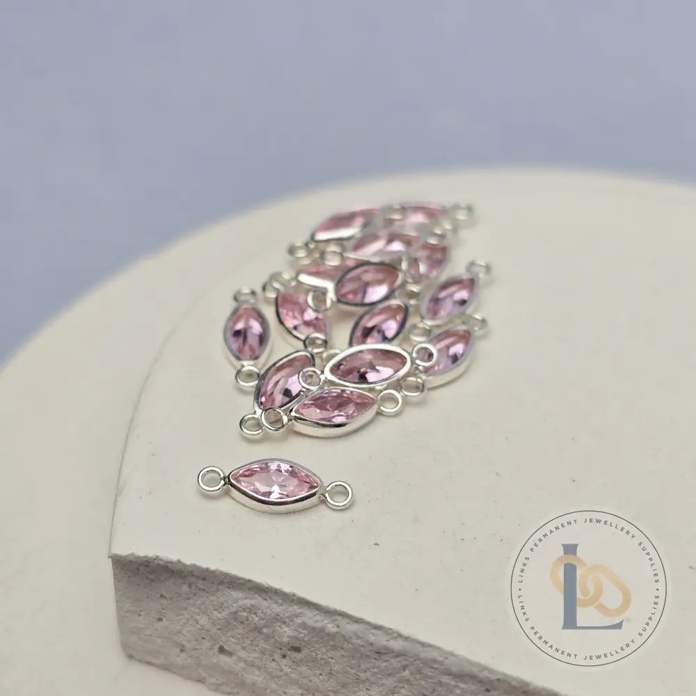 6mm Marquise Birthstone Connector - Image 25