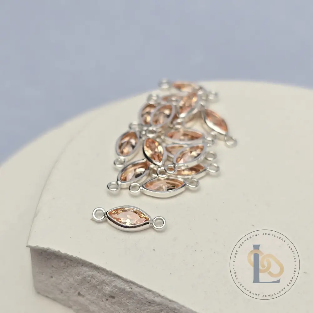 6mm Marquise Birthstone Connector - Image 26