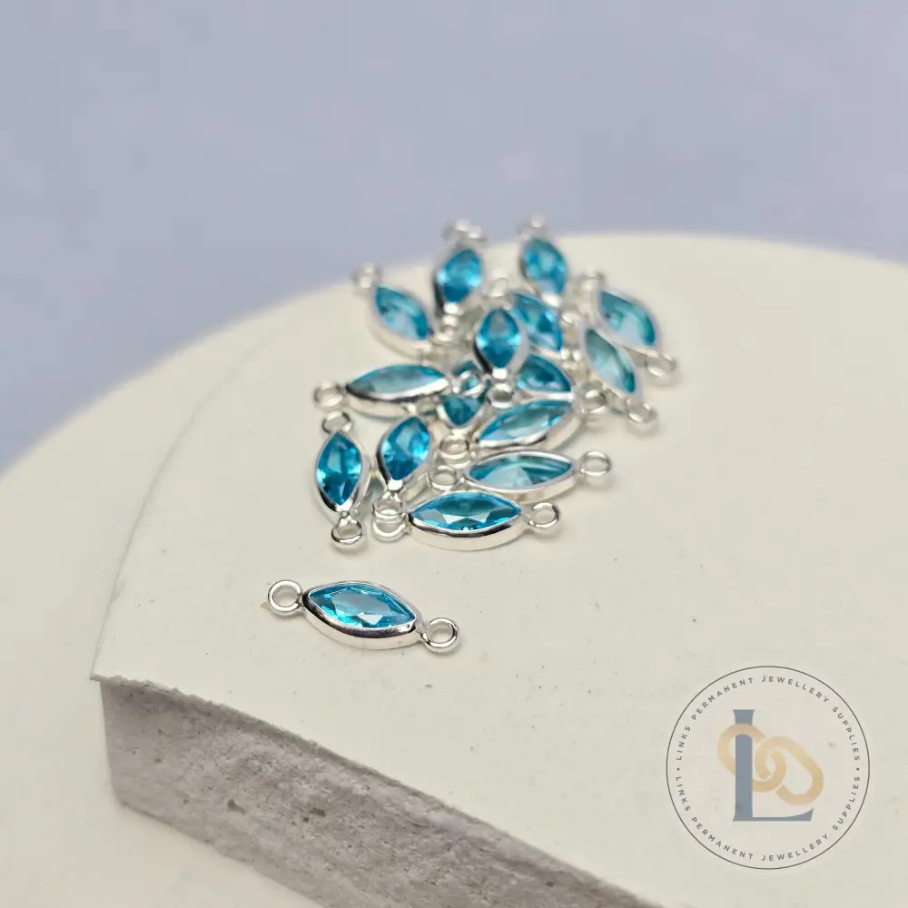 6mm Marquise Birthstone Connector - Image 27