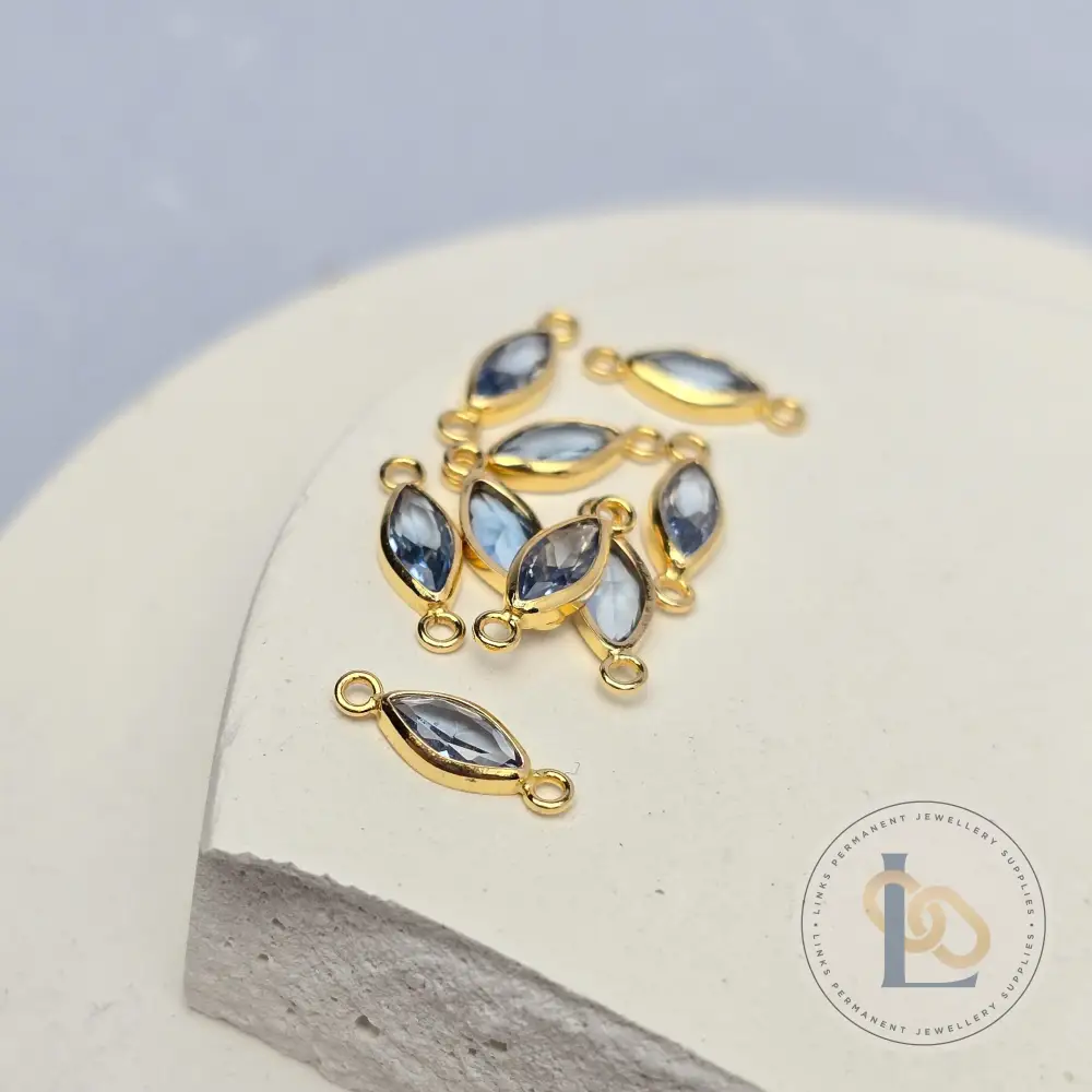 6mm Marquise Birthstone Connector - Image 5