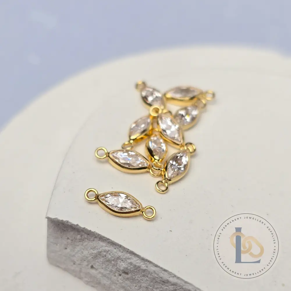 6mm Marquise Birthstone Connector - Image 6