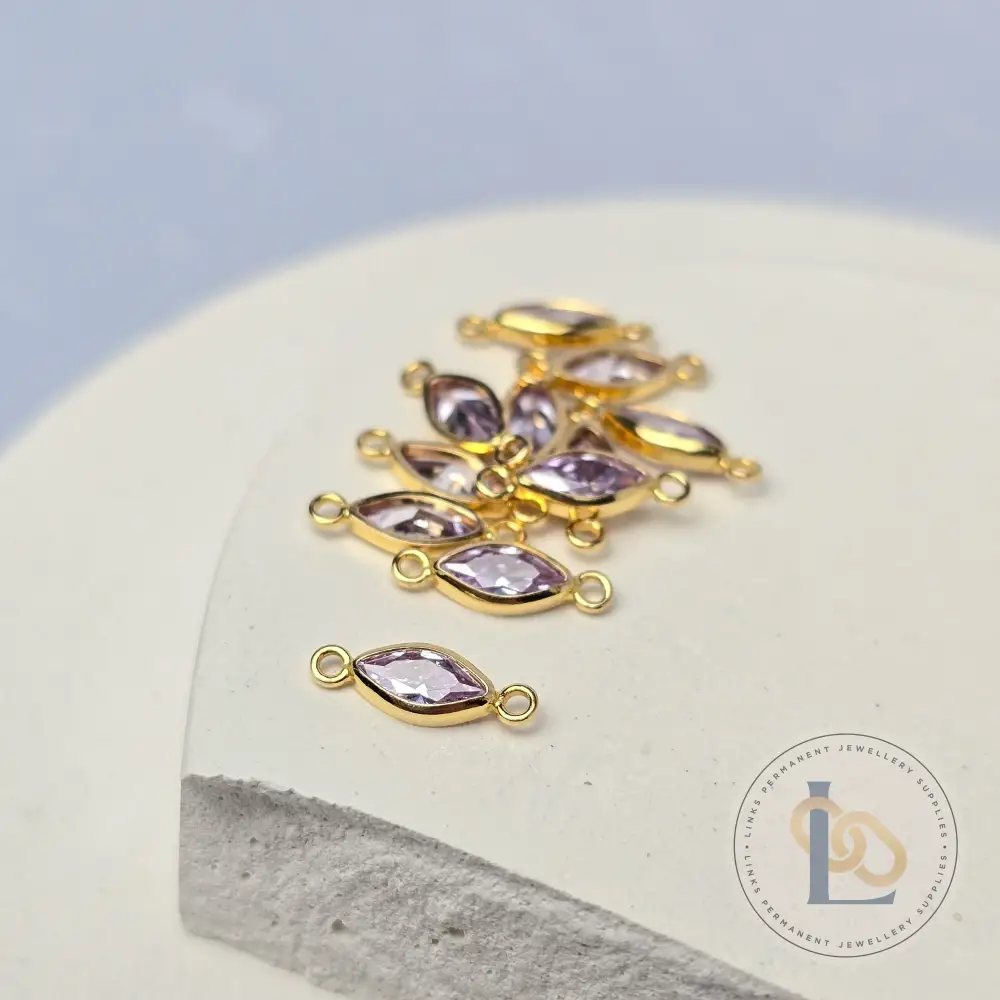 6mm Marquise Birthstone Connector - Image 8
