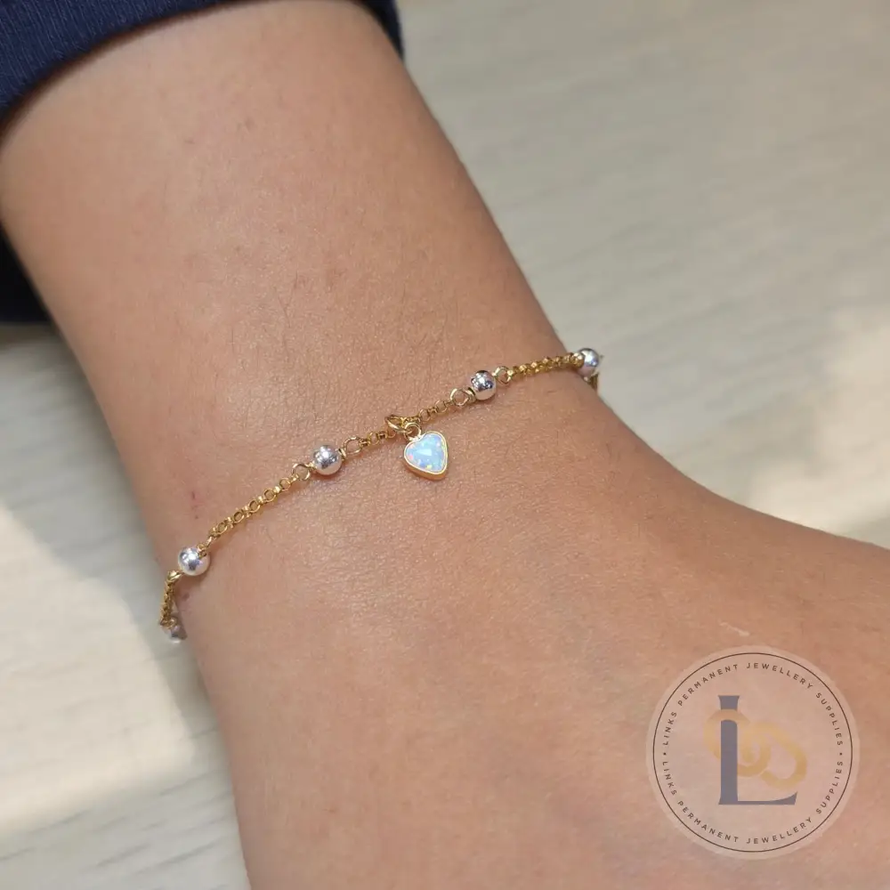 4mm Opal Heart Charm - Image 11