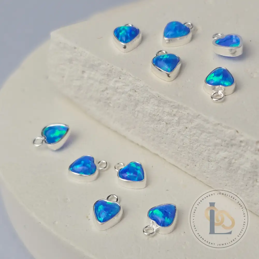 4mm Opal Heart Charm - Image 6
