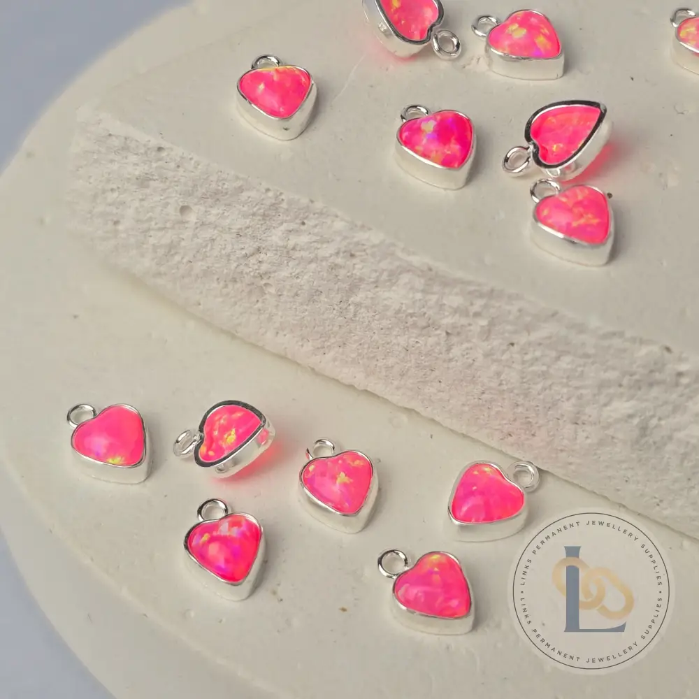 4mm Opal Heart Charm - Image 9