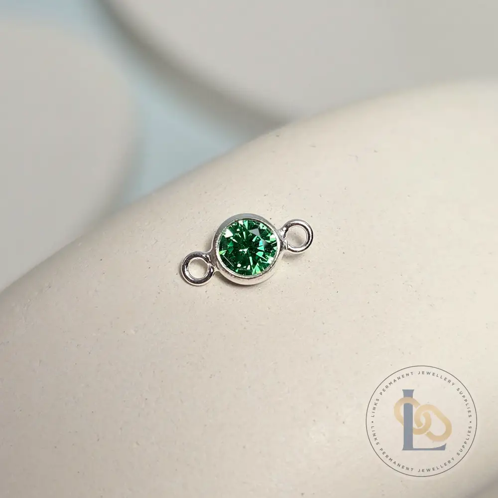 3mm & 4mm Round Birthstone Connector Charm - Image 16