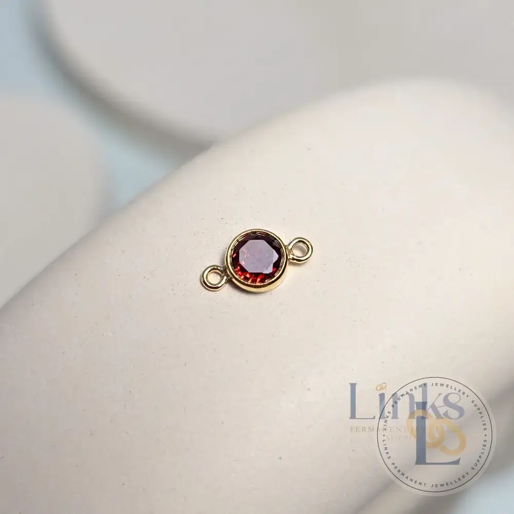 3mm & 4mm Round Birthstone Connector Charm - Image 19