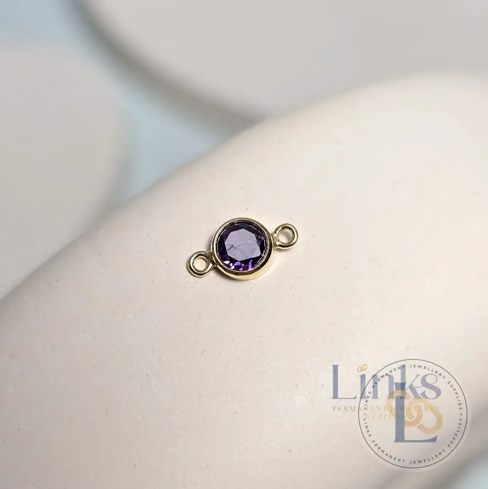 3mm & 4mm Round Birthstone Connector Charm - Image 20