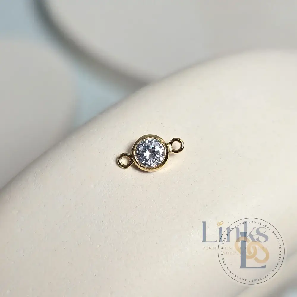 3mm & 4mm Round Birthstone Connector Charm - Image 22