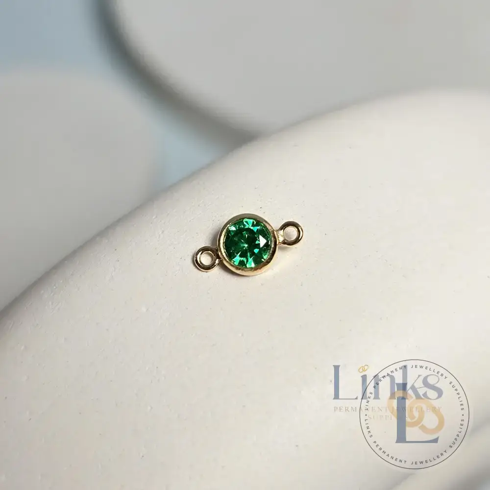 3mm & 4mm Round Birthstone Connector Charm - Image 23