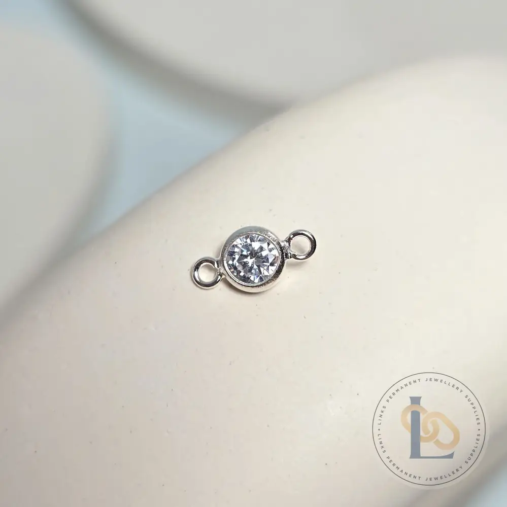 3mm & 4mm Round Birthstone Connector Charm - Image 6