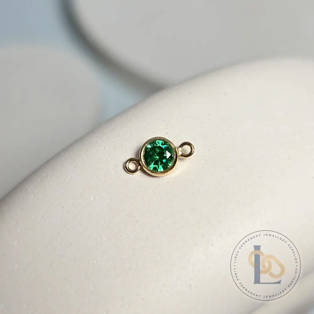 3mm & 4mm Round Birthstone Connector Charm - Image 7