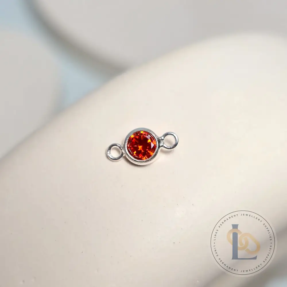 3mm & 4mm Round Birthstone Connector Charm - Image 9