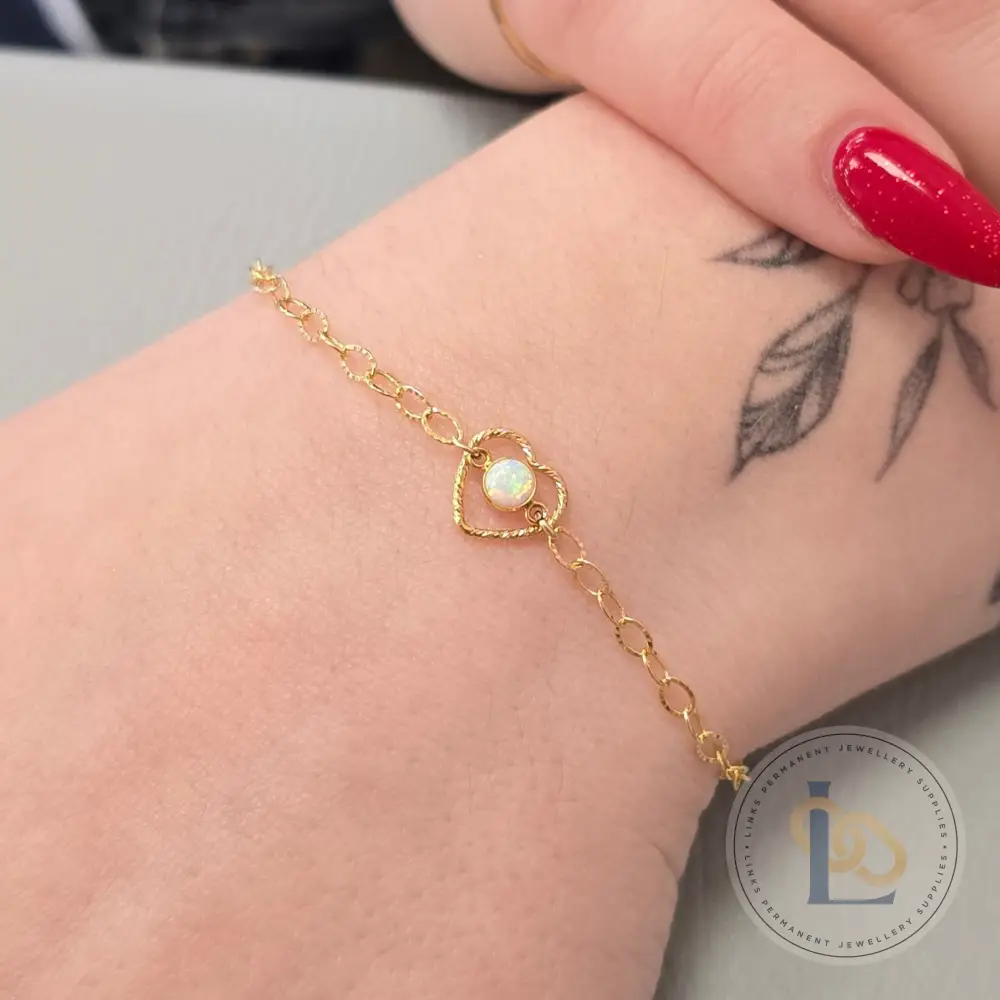 4mm White Opal Connector Charm - Image 6