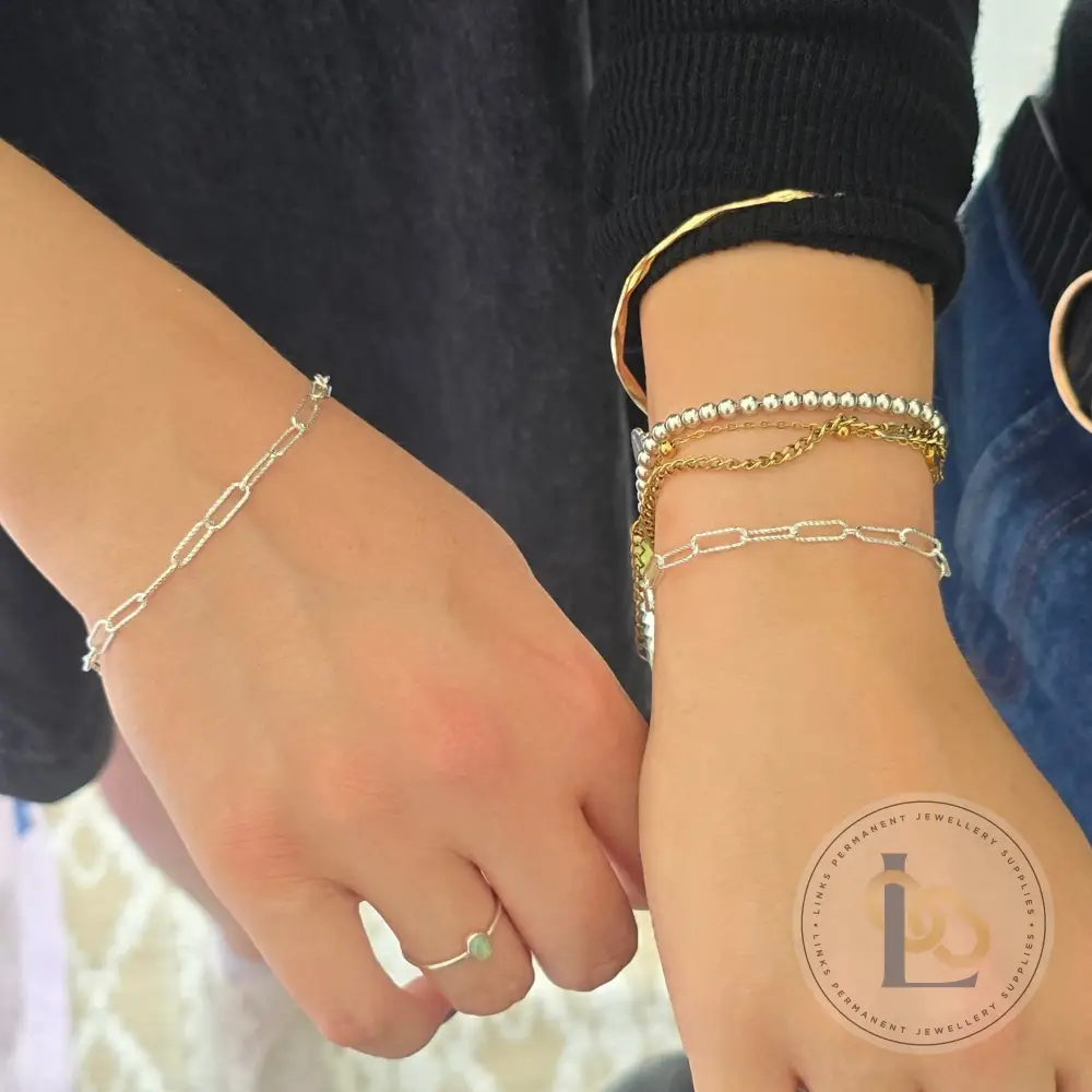 4.15mm Textured Paperclip Chain - Image 5