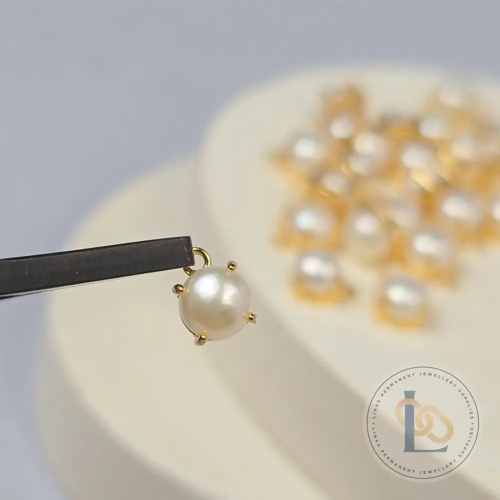 5mm Round Freshwater Pearl Pendant Charm - Image 3