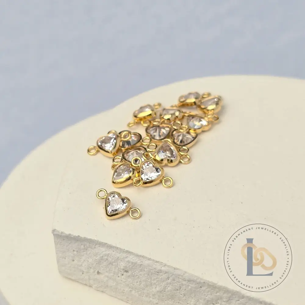 4mm Heart Birthstone Connector Charm - Image 21