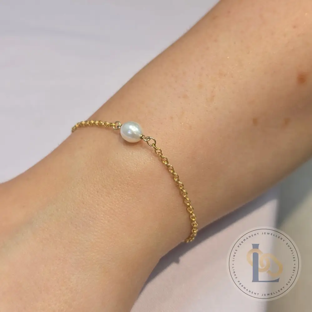 Freshwater Round Pearl Connector Charm - Image 4