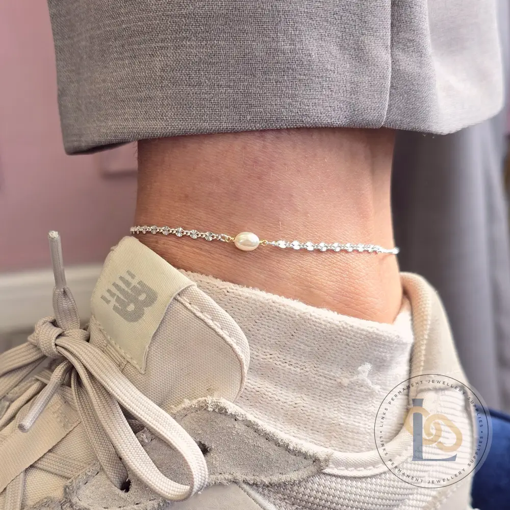 Freshwater Oval Pearl Connector Charm - Image 3