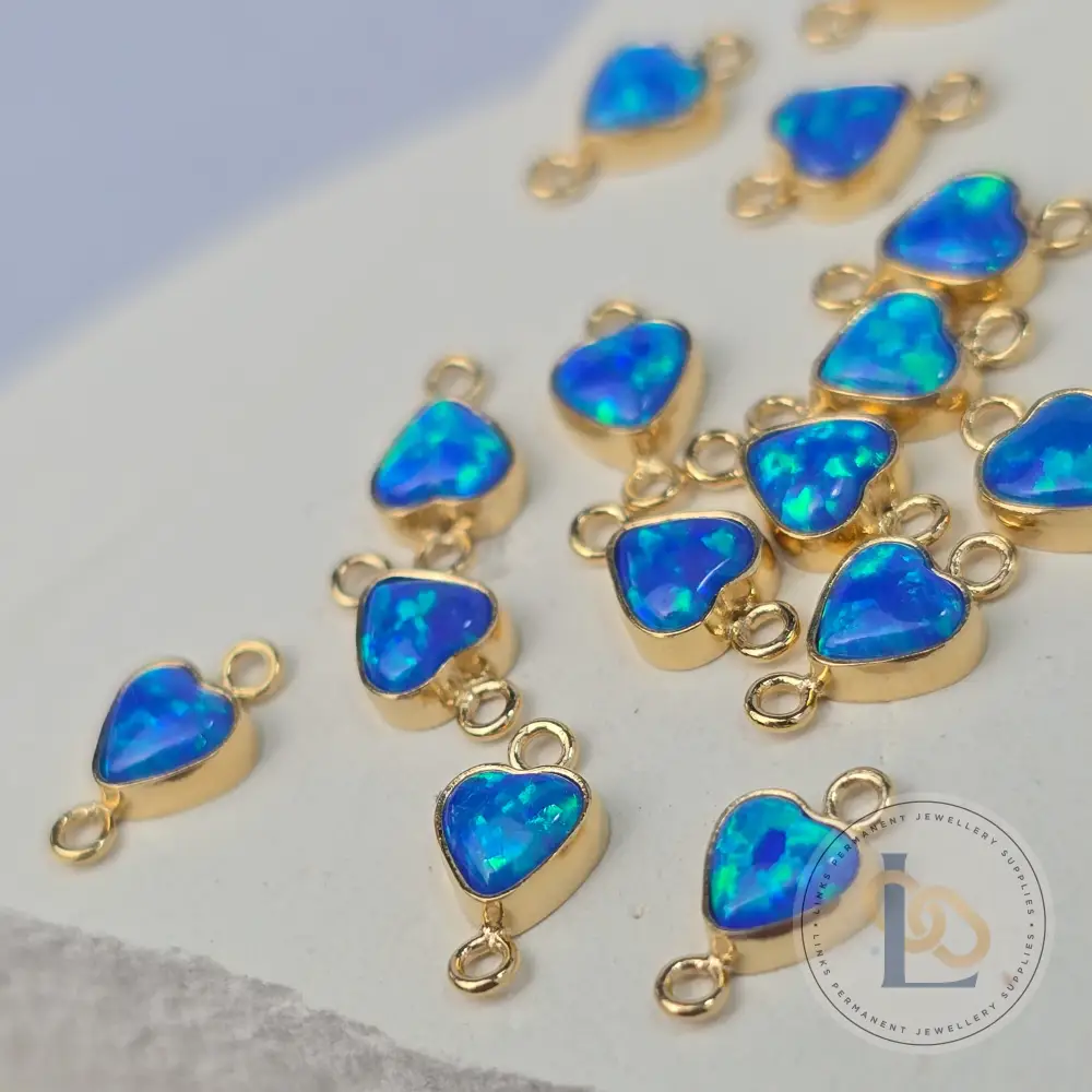 4mm Opal Heart Connector Charm - Image 13