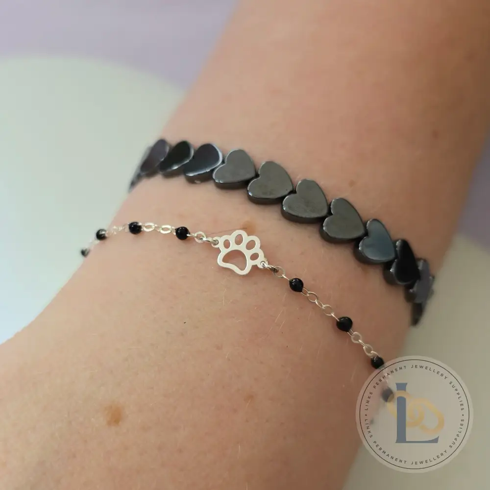 Paw Print Outline Connector Charm - Image 3