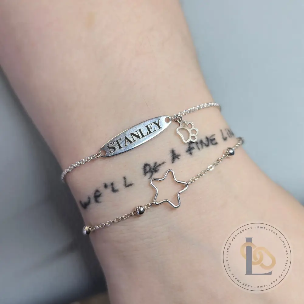 Paw Print Outline Connector Charm - Image 4