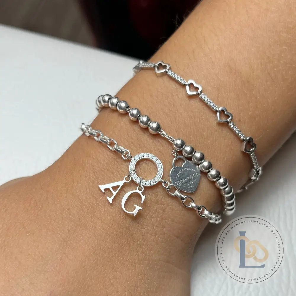 Sterling Silver Crystal Circle Connector - Image 5