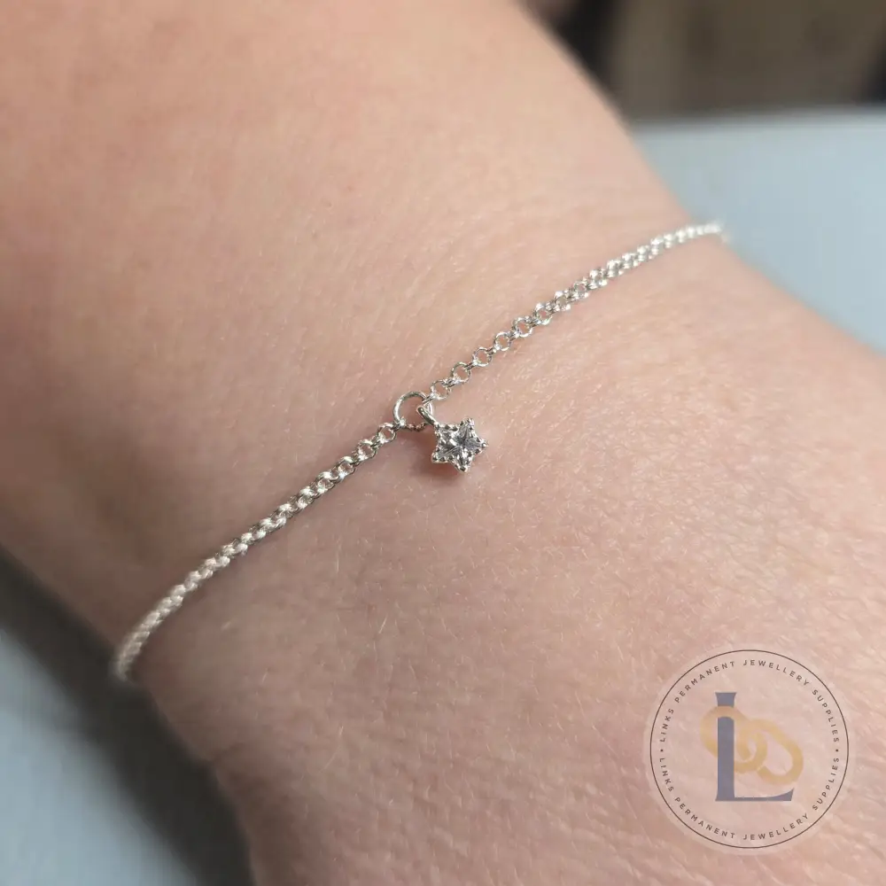 Sterling Silver Crystal Star Pendant Charm - Image 6